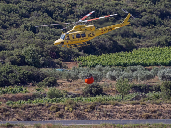 Fotos de los incendios en la zona de Ujué y San Martín de Unx.