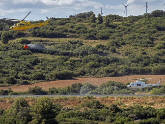 Fotos de los incendios en la zona de Ujué y San Martín de Unx.