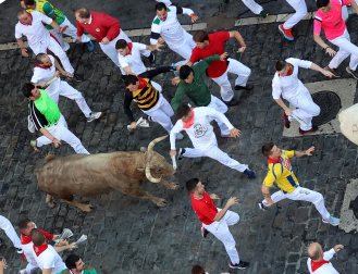 Encierro del 7 de julio 2022. Toros de Núñez del Cuvillo.