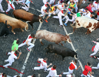 Encierro del 7 de julio 2022. Toros de Núñez del Cuvillo.