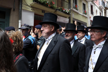 Incidentes durante la procesión de San Fermín.