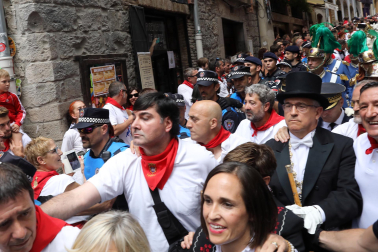 Incidentes durante la procesión de San Fermín.