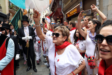 Incidentes durante la procesión de San Fermín.