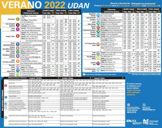 Horarios de veranos de las villavesas