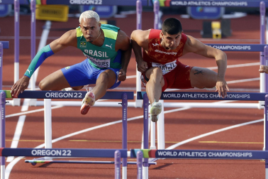 Imágenes de la final de los 110 metros vallas del Mundial de Eugene