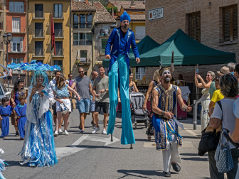 Mercado de Antaño en el barrio de San Juan  Rúa de los oficios en los barrios de San Pedro y San Miguel de Estella en la semana Medieval de Estella