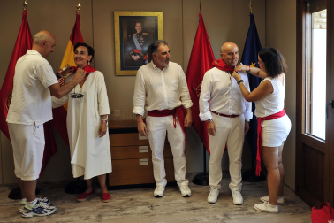 Lanzamiento del cohete de fiestas de Funes