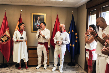 Lanzamiento del cohete de fiestas de Funes