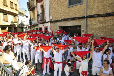 Lanzamiento del cohete de fiestas de Funes