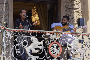 Una de las actuaciones este jueves de Flamenco en los Balcones, en el marco del Festival Flamenco On Fire 2022.