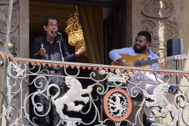 Una de las actuaciones este jueves de Flamenco en los Balcones, en el marco del Festival Flamenco On Fire 2022.
