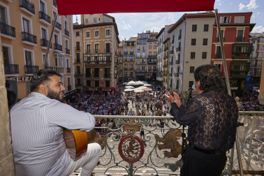 Una de las actuaciones este jueves de Flamenco en los Balcones, en el marco del Festival Flamenco On Fire 2022.