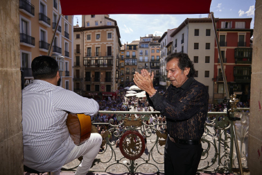 Una de las actuaciones este jueves de Flamenco en los Balcones, en el marco del Festival Flamenco On Fire 2022.