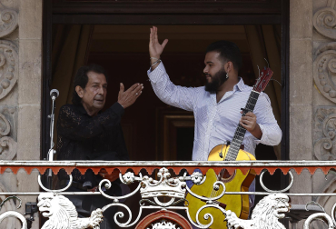 Una de las actuaciones este jueves de Flamenco en los Balcones, en el marco del Festival Flamenco On Fire 2022.