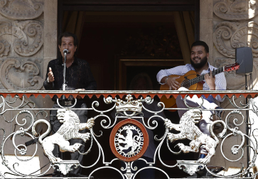 Una de las actuaciones este jueves de Flamenco en los Balcones, en el marco del Festival Flamenco On Fire 2022.