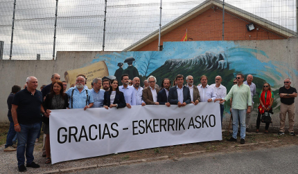 Un momento de la concentración en Alsasua