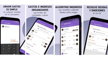 Imagen de los pasos a realizar con la aplicación Settle Up