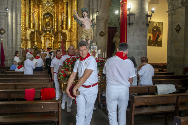 Día grande con la procesión a San Sebastián, patrón de Sangüesa, durante sus fiestas