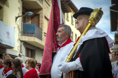Día grande con la procesión a San Sebastián, patrón de Sangüesa, durante sus fiestas