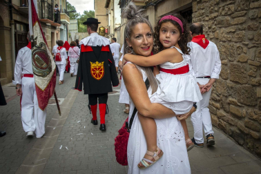 Día grande con la procesión a San Sebastián, patrón de Sangüesa, durante sus fiestas