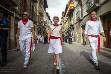 Día grande con la procesión a San Sebastián, patrón de Sangüesa, durante sus fiestas