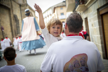 Día grande con la procesión a San Sebastián, patrón de Sangüesa, durante sus fiestas