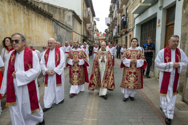 Día grande con la procesión a San Sebastián, patrón de Sangüesa, durante sus fiestas