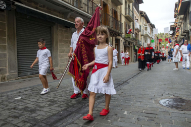 Día grande con la procesión a San Sebastián, patrón de Sangüesa, durante sus fiestas