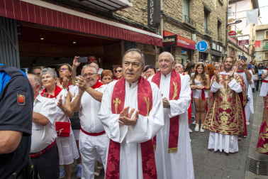Día grande con la procesión a San Sebastián, patrón de Sangüesa, durante sus fiestas
