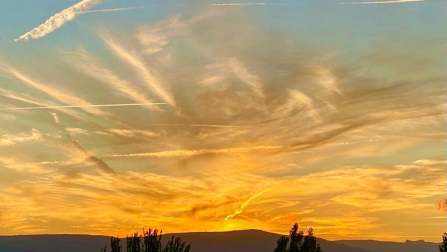 Atardecer en septiembre en Pamplona.