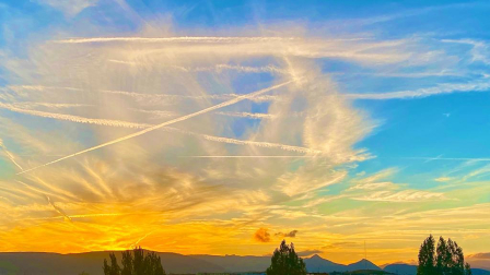Atardecer en septiembre en Pamplona.