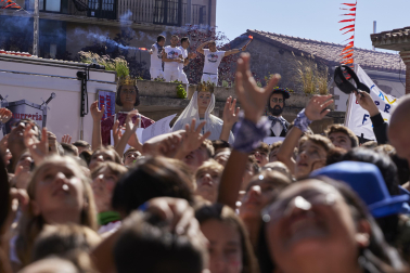 Chupinazo en las fiestas de Huarte. /