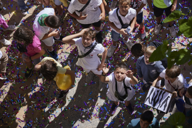 Chupinazo en las fiestas de Huarte. /