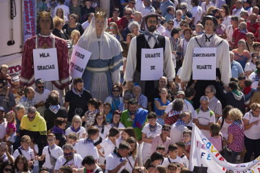 Chupinazo en las fiestas de Huarte. /