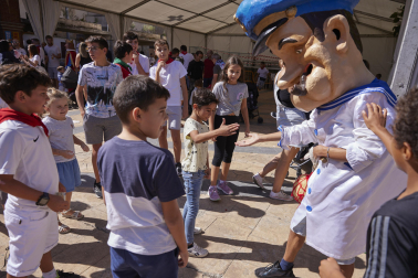 Chupinazo en las fiestas de Huarte. /