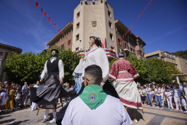 Chupinazo en las fiestas de Huarte. /