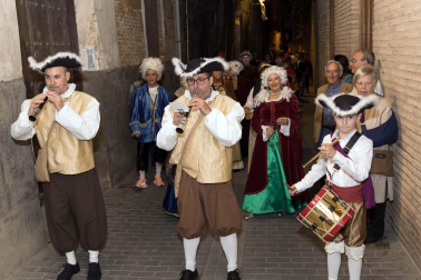 Fotos de la representación teatral de la llegada a Corella del monarca junto a su mujer María Luisa de Saboya en 1711.