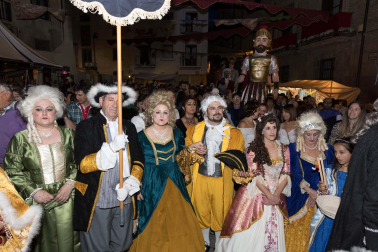 Fotos de la representación teatral de la llegada a Corella del monarca junto a su mujer María Luisa de Saboya en 1711.