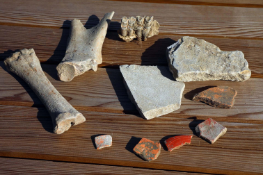 Fotos de las catas arqueológicas en Santa Criz de Eslava.