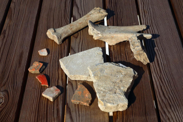 Fotos de las catas arqueológicas en Santa Criz de Eslava.