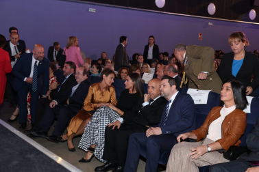 Foto de la reina Letizia durante su visita a Tudela para participar en un homenaje a Pilar Miró en el marco del Festival Ópera Prima.