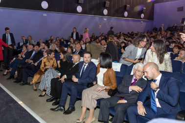 Foto de la reina Letizia durante su visita a Tudela para participar en el homenaje a Pilar Miró en el marco del Festival Ópera Prima