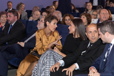 Foto de la reina Letizia durante su visita a Tudela para participar en el homenaje a Pilar Miró en el marco del Festival Ópera Prima