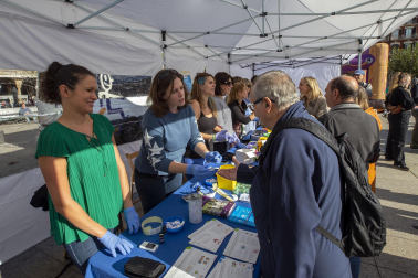 Imagen de los actos organizados por la Asociación Navarra de Diabetes (ANADI) en la plaza del Castillo de Pamplona con motivo del Día Mundial de la Diabetes.
