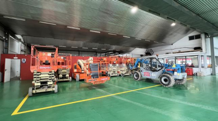 Instalaciones de Alquileres Garbayo en el Polígono Industrial Municipal de Tudela