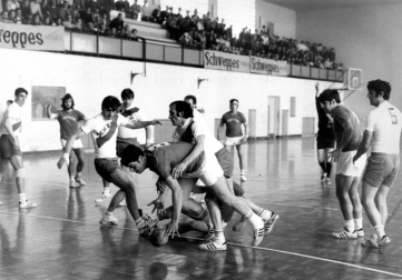San Antonio-Anaitasuna en el Ruiz de Alda (20-14) en mayo de 1973