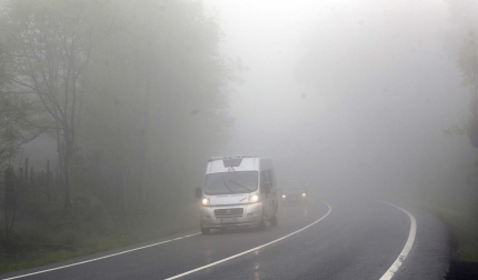 Cierre de los túneles por la niebla, en una foto de archivo de 2018.