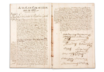 Acta de la instalación del Muy Ilustre Colegio de Abogados de Pamplona en 1818