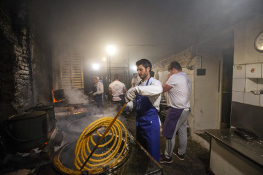 Celebración del 150 aniversario de la churrería La Mañueta en Pamplona.