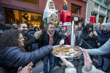 Celebración del 150 aniversario de la churrería La Mañueta en Pamplona.